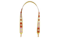HERMES Swift With Epsom Calfskin Bag Straps Women's Lime/Red Clay/Brocade/Cream White