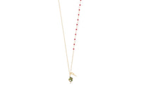 DIOR Gold-Plated Glass Necklaces Women's Gold