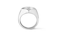 LOUIS VUITTON Les Gastons Vuitton Signet Ring White Gold