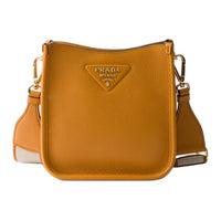 PRADA Leather Shoulder Bag Mini Women's Amber