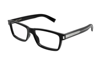 SAINT LAURENT Acetate Irregular Shape Eyeglass Frames Men's Black
