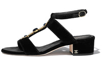 CHANEL Strap Sandals Women's Black