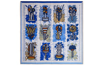 HERMES Silk Scarves Women's Blue