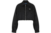 PRADA Cropped Bomber Jacket Black