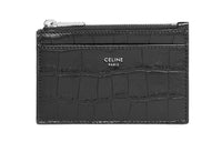 CELINE Cow Leather Card Holder, Wallet Men's Black