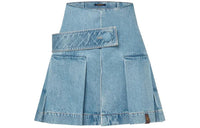 LOUIS VUITTON SS24 Denim Short Skirts Women's Light Blue