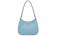 MIU MIU Leather Shoulder Bag Handbag Shoulder Bag Women's Light Blue