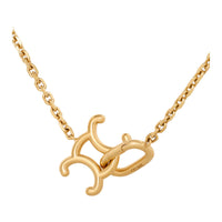 CELINE Triomphe Lock Necklace In Brass With Gold Finish