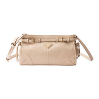 PRADA Calfskin Crossbody Bag, Shoulder Bag Trumpets Women's Limestone