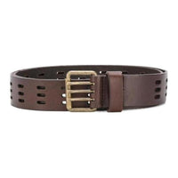 SAINT LAURENT Cut-Out Design Leather Belts Women's Umber -