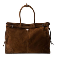 PRADA Leather Tote Bag, Shopping Bag, Handbag Women's Brown