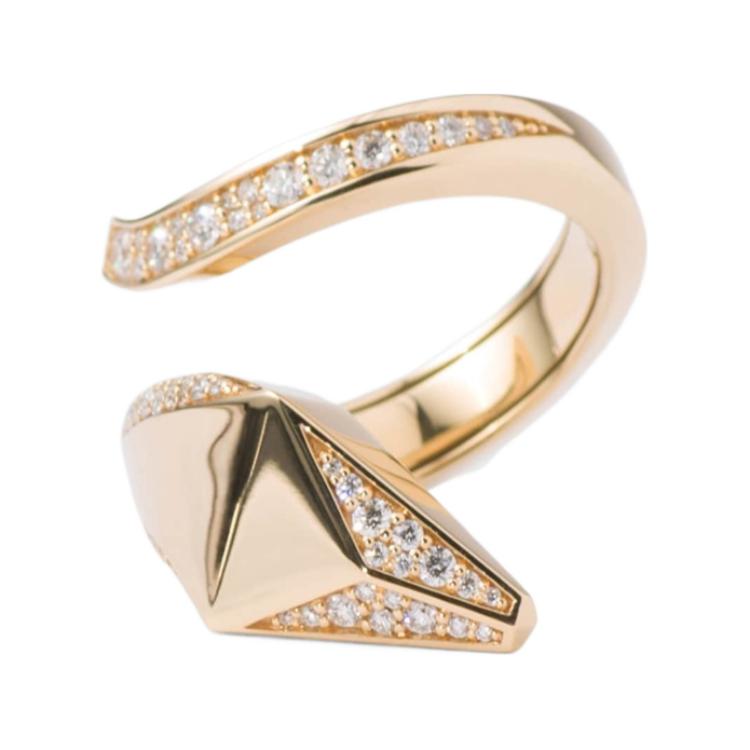 PRADA 18k Gold Diamonds Rings Women's Gold