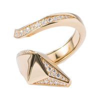 PRADA 18k Gold Diamonds Rings Women's Gold