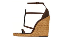 SAINT LAURENT Strap Sandals Women's Dark Brown