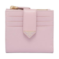 PRADA Saffiano Calfskin Wallet Women's Snow Pink
