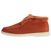 Loro Piana Open Walk Ankle Boots Women's Rusty Red