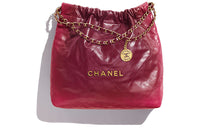 CHANEL 22Bag Calfskin Handbag Women's Red/Deep Red