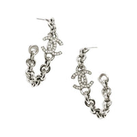 CHANEL Metal Earrings Women's Silver