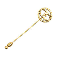 CHANEL 20th Century Plated Cc Pin Costume Brooch