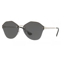 PRADA Metal Irregular Shape Sunglasses Women's Silver