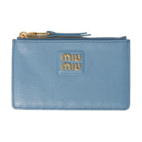 MIU MIU Leather Envelope Bag Wallet Women's Blue