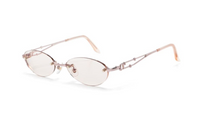 DIOR Silver-Plated Irregular Shape Eyeglass Frames Unisex Pink