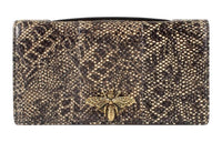 DIOR Snake Skin Clutch Women's Brown