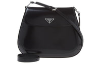 PRADA Leather Handbag Shoulder Bag Women's Black