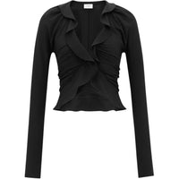 SAINT LAURENT Ruffled Long Sleeved Blouse
