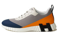 HERMES Bouncing Low-Top Casual Shoes Men's Gray Blue