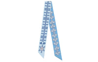HERMES Silk Scarves Women's Light Blue