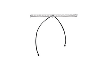 SAINT LAURENT 18K Gold Cow Leather Leather Bracelets Unisex Silver/Black