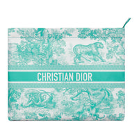 DIOR DiorTravel Technical Fabric Clutch Women's Mint Green