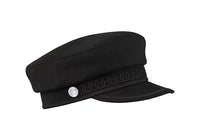 HERMES Linen Berets Unisex Black