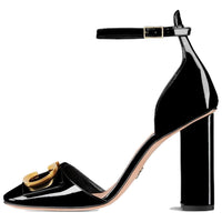 DIOR C'est Dior Chunky Heel High Heels 10cm Women's Black