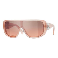 CHANEL Acetate Irregular Shape Sunglasses Women's Coral