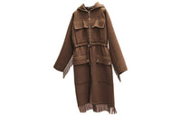 HERMES Coats Women's Brown