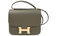 HERMES Constance Epsom Leather KangKang Shoulder Bag Crossbody Bag Regular Women's C6 Vert De Gris Gray Green