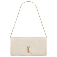 SAINT LAURENT Grain Lambskin Handbag, Shoulder Bag Mini Women's Vintage White