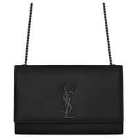 SAINT LAURENT KATE Leather Shoulder Bag Crossbody Bag Medium Size Women's Black