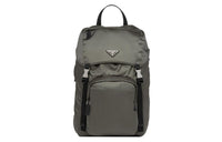 PRADA Recycled Nylon Saffiano Leather Backpack Men's Forest Green
