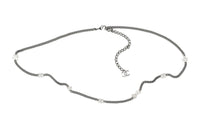 CHANEL Metal, Glass Pearl Waist Chain Women's Black