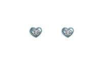 CHANEL Metal Resin Rhinestones Earrings Women's