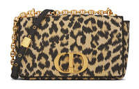 DIOR Caro Embroidery Shoulder Bag Crossbody Bag Medium Size Women's Multicolor Beige