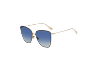 DIOR Irregular Shape Sunglasses Women's Gold