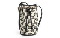 CELINE Triomphe Fabric Bucket Bags Shoulder Bags Women's Black
