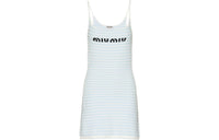 MIU MIU SS23 Slip Dress Women's Light Blue
