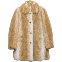 PRADA SS25 Velvet feel Coat Women's Honey