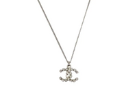 CHANEL 2000 Rhinestone embellished Logo Necklace