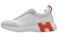 HERMES Bouncing Low Top Casual Shoes Men's White Orange